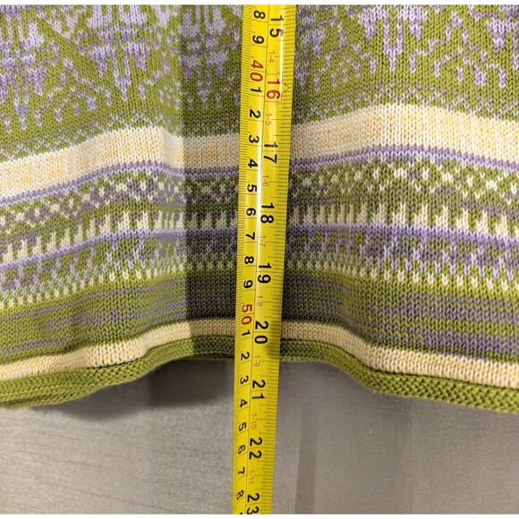 Norton Mcnaughton Women XL Scandanavian Print Ski Sweater Cotton Blend Bohemian - Picture 7 of 15